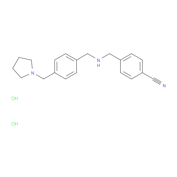 4-{[({4-[(pyrrolidin-1-yl)methyl]phenyl}methyl)amino]methyl}benzonitrile dihydrochloride