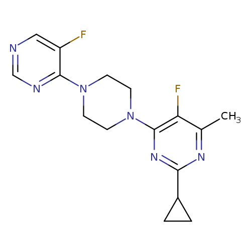 2-cyclopropyl-5-fluoro-4-[4-(5-fluoropyrimidin-4-yl)piperazin-1-yl]-6-methylpyrimidine