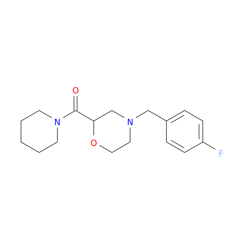 4-[(4-fluorophenyl)methyl]-2-(piperidine-1-carbonyl)morpholine