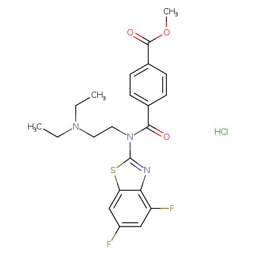 methyl 4-{[2-(diethylamino)ethyl](4,6-difluoro-1,3-benzothiazol-2-yl)carbamoyl}benzoate hydrochloride