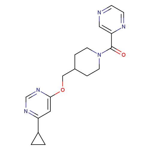 4-cyclopropyl-6-{[1-(pyrazine-2-carbonyl)piperidin-4-yl]methoxy}pyrimidine