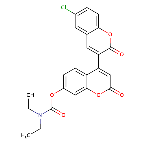 6-chloro-2,2'-dioxo-2H,2'H-[3,4'-bichromene]-7'-yl N,N-diethylcarbamate
