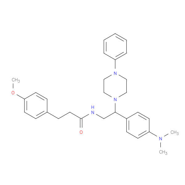N-{2-[4-(dimethylamino)phenyl]-2-(4-phenylpiperazin-1-yl)ethyl}-3-(4-methoxyphenyl)propanamide