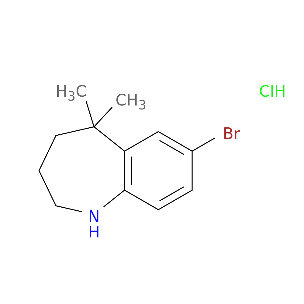 7-bromo-5,5-dimethyl-2,3,4,5-tetrahydro-1H-1-benzazepine hydrochloride