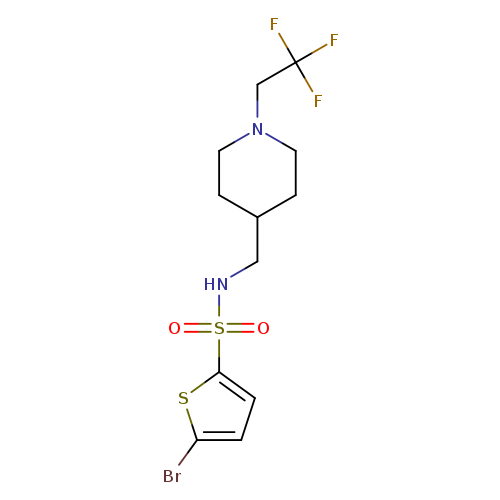 5-bromo-N-{[1-(2,2,2-trifluoroethyl)piperidin-4-yl]methyl}thiophene-2-sulfonamide