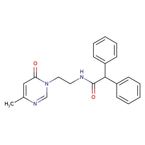 N-[2-(4-methyl-6-oxo-1,6-dihydropyrimidin-1-yl)ethyl]-2,2-diphenylacetamide