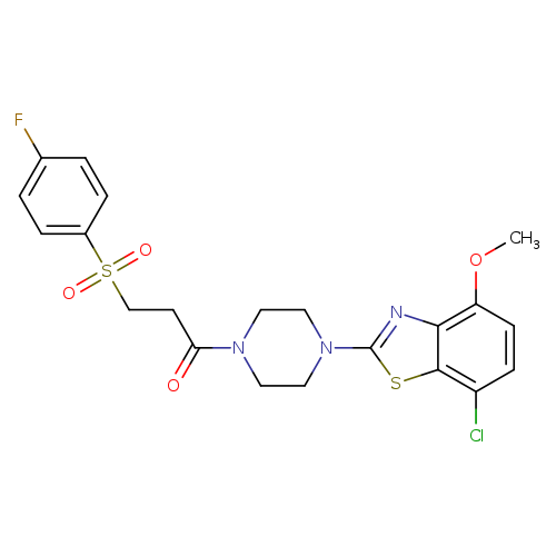 1-[4-(7-chloro-4-methoxy-1,3-benzothiazol-2-yl)piperazin-1-yl]-3-(4-fluorobenzenesulfonyl)propan-1-one
