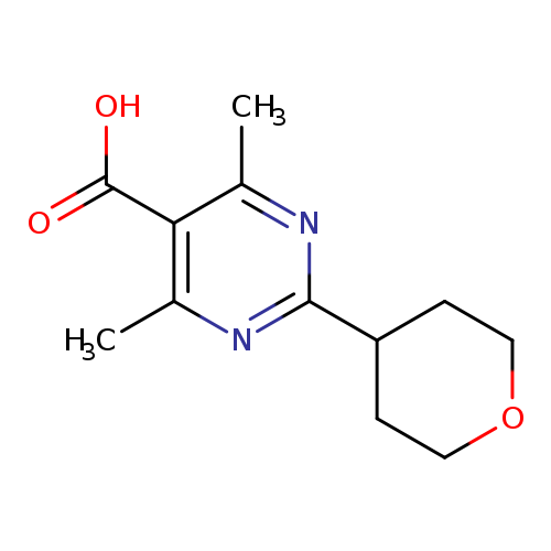 4,6-dimethyl-2-(oxan-4-yl)pyrimidine-5-carboxylic acid
