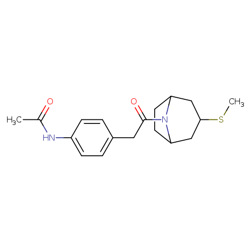 N-(4-{2-[3-(methylsulfanyl)-8-azabicyclo[3.2.1]octan-8-yl]-2-oxoethyl}phenyl)acetamide
