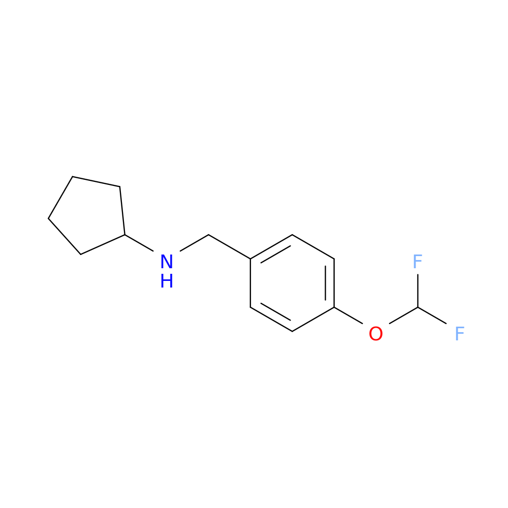 N-{[4-(difluoromethoxy)phenyl]methyl}cyclopentanamine