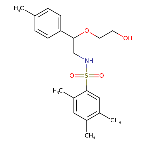 2-[1-(4-methylphenyl)-2-(2,4,5-trimethylbenzenesulfonamido)ethoxy]ethan-1-ol