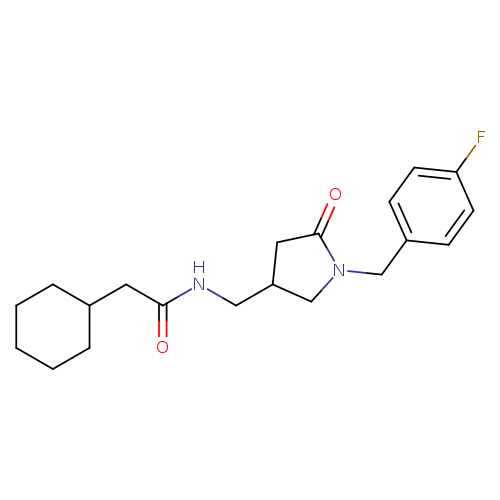 2-cyclohexyl-N-({1-[(4-fluorophenyl)methyl]-5-oxopyrrolidin-3-yl}methyl)acetamide