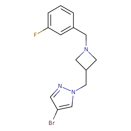 4-bromo-1-({1-[(3-fluorophenyl)methyl]azetidin-3-yl}methyl)-1H-pyrazole