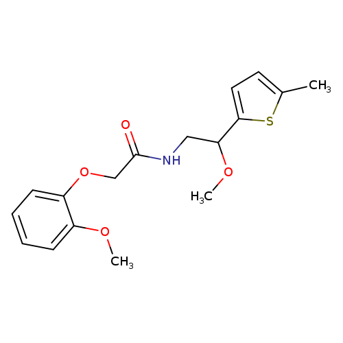 N-[2-methoxy-2-(5-methylthiophen-2-yl)ethyl]-2-(2-methoxyphenoxy)acetamide