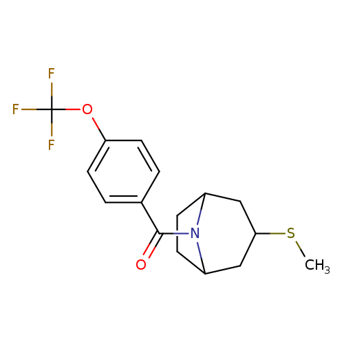 3-(methylsulfanyl)-8-[4-(trifluoromethoxy)benzoyl]-8-azabicyclo[3.2.1]octane