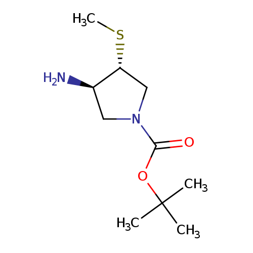 rac-tert-butyl(3R,4R)-3-amino-4-(methylsulfanyl)pyrrolidine-1-carboxylate,trans