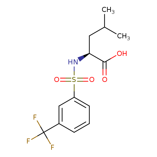 4-Methyl-2-(([3-(trifluoromethyl)phenyl]sulfonyl)amino)pentanoic acid