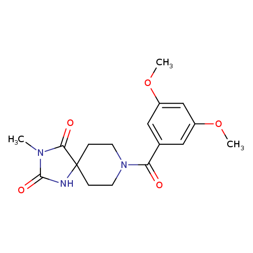 8-(3,5-dimethoxybenzoyl)-3-methyl-1,3,8-triazaspiro[4.5]decane-2,4-dione