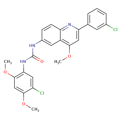 1-(5-chloro-2,4-dimethoxyphenyl)-3-[2-(3-chlorophenyl)-4-methoxyquinolin-6-yl]urea