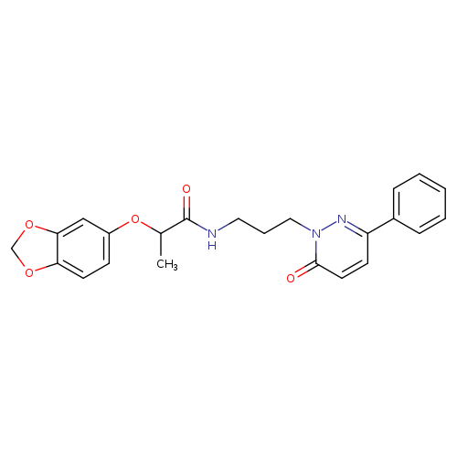 2-(2H-1,3-benzodioxol-5-yloxy)-N-[3-(6-oxo-3-phenyl-1,6-dihydropyridazin-1-yl)propyl]propanamide