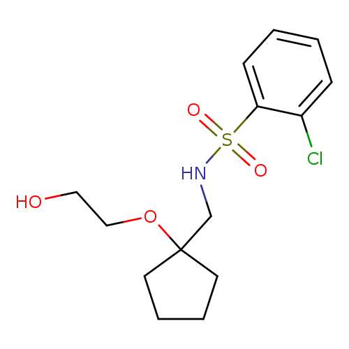 2-chloro-N-{[1-(2-hydroxyethoxy)cyclopentyl]methyl}benzene-1-sulfonamide