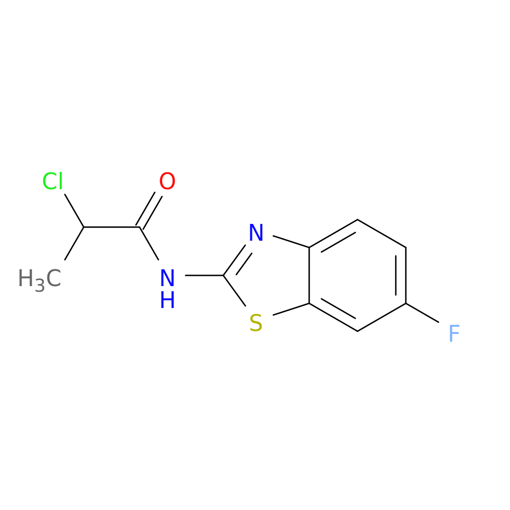 2-chloro-N-(6-fluoro-1,3-benzothiazol-2-yl)propanamide