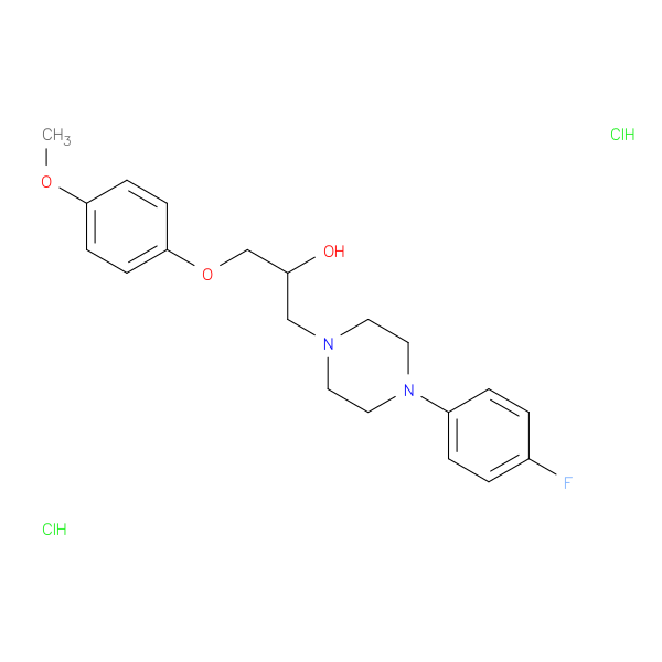 1-[4-(4-fluorophenyl)piperazin-1-yl]-3-(4-methoxyphenoxy)propan-2-ol dihydrochloride