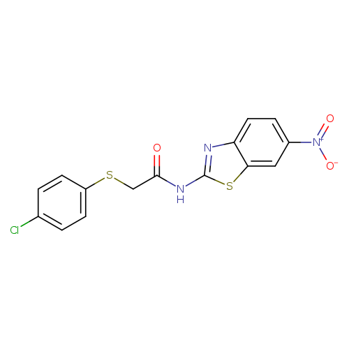 2-[(4-chlorophenyl)sulfanyl]-N-(6-nitro-1,3-benzothiazol-2-yl)acetamide