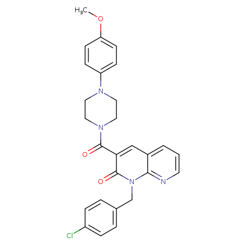 1-[(4-chlorophenyl)methyl]-3-[4-(4-methoxyphenyl)piperazine-1-carbonyl]-1,2-dihydro-1,8-naphthyridin-2-one