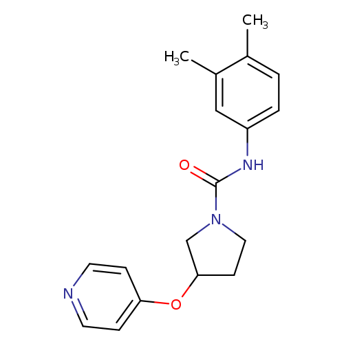 N-(3,4-dimethylphenyl)-3-(pyridin-4-yloxy)pyrrolidine-1-carboxamide