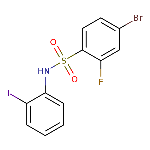 4-bromo-2-fluoro-N-(2-iodophenyl)-benzenesulfonamide