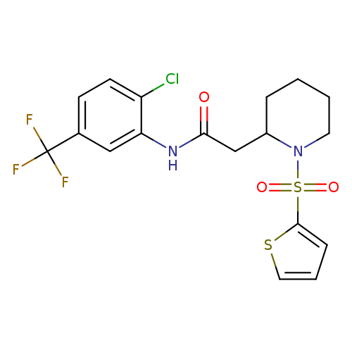 N-[2-chloro-5-(trifluoromethyl)phenyl]-2-[1-(thiophene-2-sulfonyl)piperidin-2-yl]acetamide