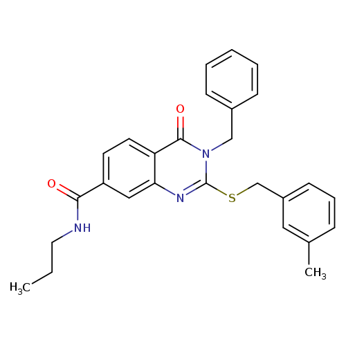 3-benzyl-2-{[(3-methylphenyl)methyl]sulfanyl}-4-oxo-N-propyl-3,4-dihydroquinazoline-7-carboxamide