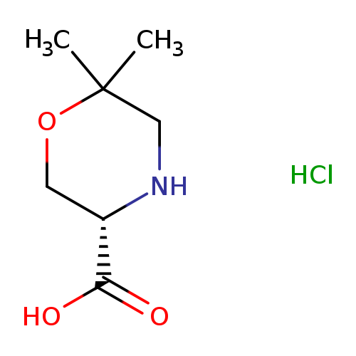 3-Morpholinecarboxylic acid, 6,6-dimethyl-, hydrochloride (1:1), (3S)-