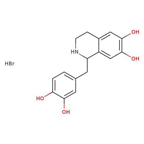 6,7-Isoquinolinediol, 1-[(3,4-dihydroxyphenyl)methyl]-1,2,3,4-tetrahydro-, hydrobromide (1:1)