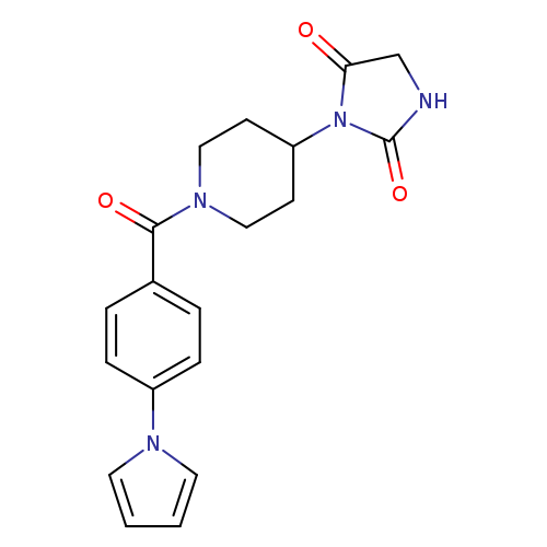 3-{1-[4-(1H-pyrrol-1-yl)benzoyl]piperidin-4-yl}imidazolidine-2,4-dione