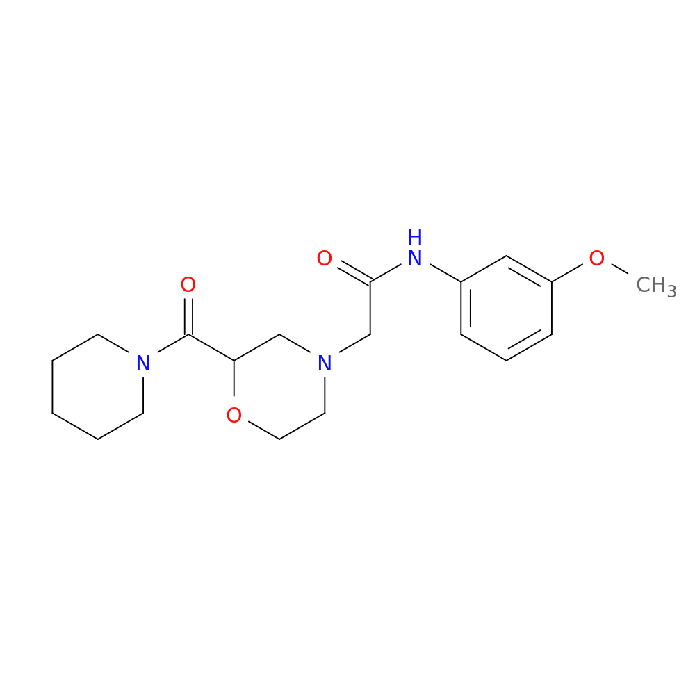 N-(3-methoxyphenyl)-2-[2-(piperidine-1-carbonyl)morpholin-4-yl]acetamide