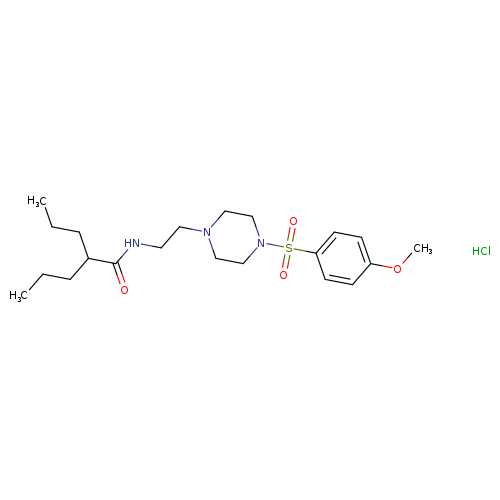 N-{2-[4-(4-methoxybenzenesulfonyl)piperazin-1-yl]ethyl}-2-propylpentanamide hydrochloride