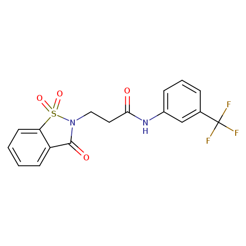 N-[3-(trifluoromethyl)phenyl]-3-(1,1,3-trioxo-2,3-dihydro-1lambda6,2-benzothiazol-2-yl)propanamide