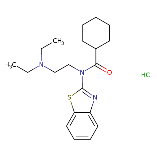 N-(1,3-benzothiazol-2-yl)-N-[2-(diethylamino)ethyl]cyclohexanecarboxamide hydrochloride