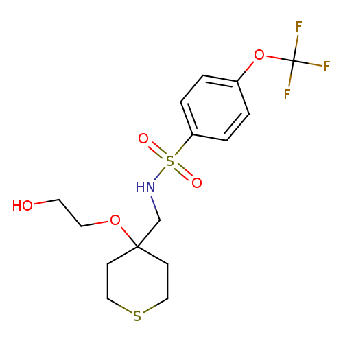 N-{[4-(2-hydroxyethoxy)thian-4-yl]methyl}-4-(trifluoromethoxy)benzene-1-sulfonamide