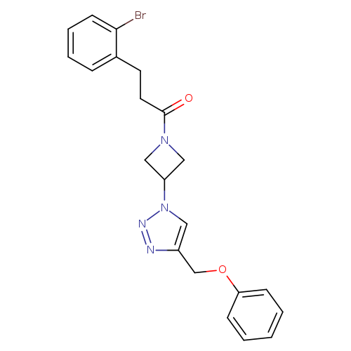3-(2-bromophenyl)-1-{3-[4-(phenoxymethyl)-1H-1,2,3-triazol-1-yl]azetidin-1-yl}propan-1-one