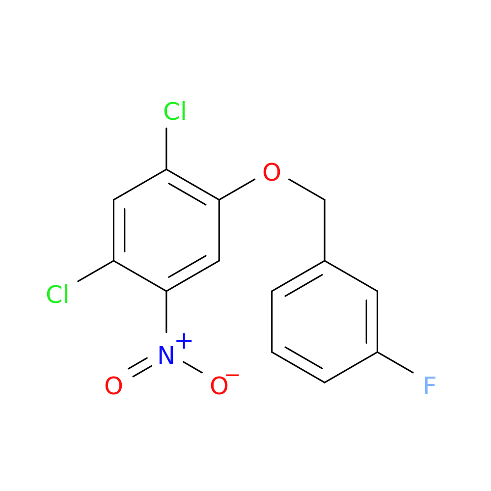 1,5-Dichloro-2-[(3-fluorophenyl)methoxy]-4-nitrobenzene