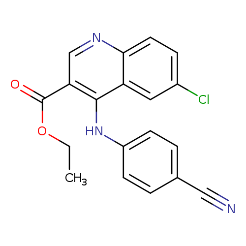 6-Chloro-4-(4-cyano-phenylamino)-quinoline-3-carboxylic acid ethyl ester