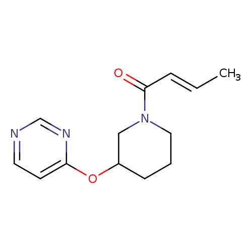 (2E)-1-[3-(pyrimidin-4-yloxy)piperidin-1-yl]but-2-en-1-one