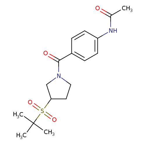 N-{4-[3-(2-methylpropane-2-sulfonyl)pyrrolidine-1-carbonyl]phenyl}acetamide