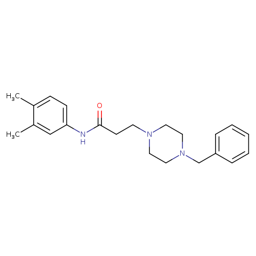 3-(4-benzyl-1-piperazinyl)-N-(3,4-dimethylphenyl)propanamide