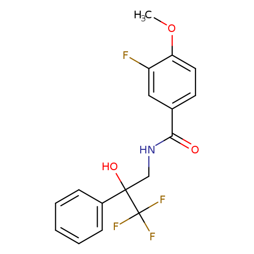 3-fluoro-4-methoxy-N-(3,3,3-trifluoro-2-hydroxy-2-phenylpropyl)benzamide
