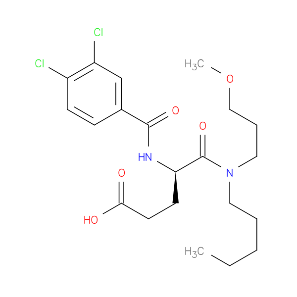 (R)-4-(3,4-Dichlorobenzamido)-5-((3-methoxypropyl)(pentyl)amino)-5-oxopentanoic acid