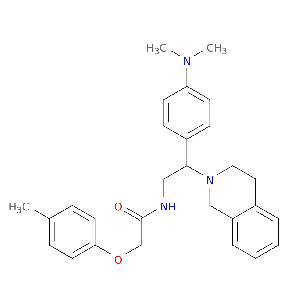 N-{2-[4-(dimethylamino)phenyl]-2-(1,2,3,4-tetrahydroisoquinolin-2-yl)ethyl}-2-(4-methylphenoxy)acetamide